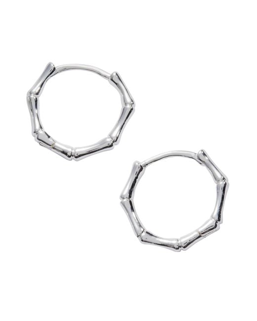 ALEX AND ANI Multicolor Bamboo Huggie Hoops