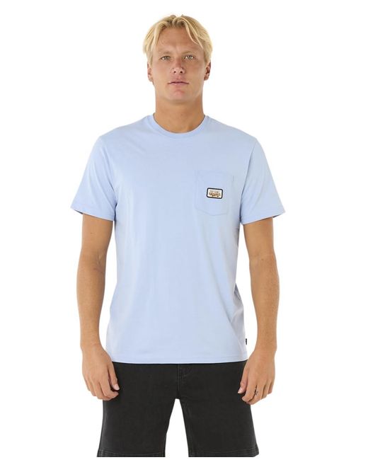 T-shirt girocollo da uomo a maniche corte con grafica di Rip Curl in Blue da Uomo