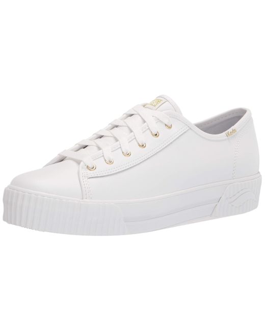 Keds Leather Womens Triple Kick Amp Sneaker in White Leather (White) Lyst