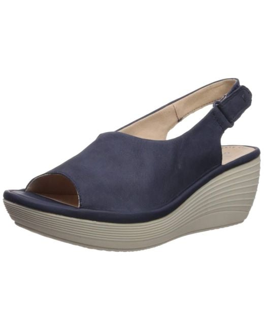 Reedly Shaina Wedge Sandal in Navy 