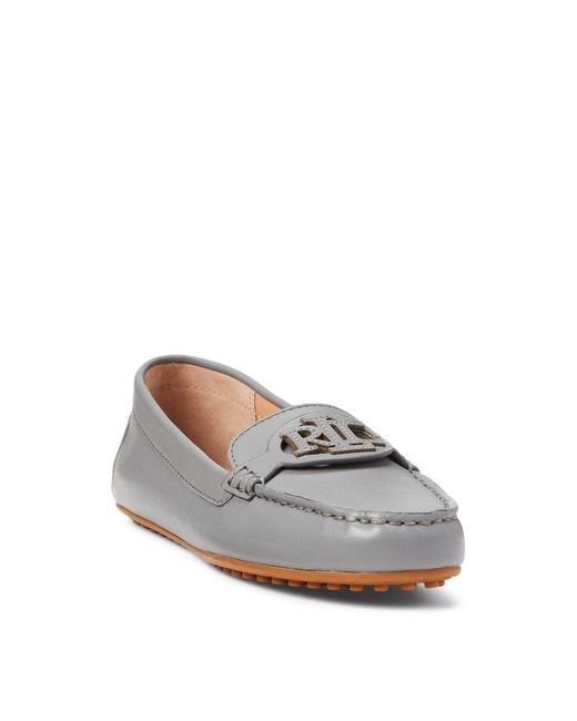 Lauren by Ralph Lauren Lauren Ralph Lauren Brynn Driver Loafer Ocean 8 B in  Gray | Lyst