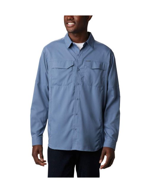 Columbia Blue Silver Ridge Lite Long Sleeve Shirt for men