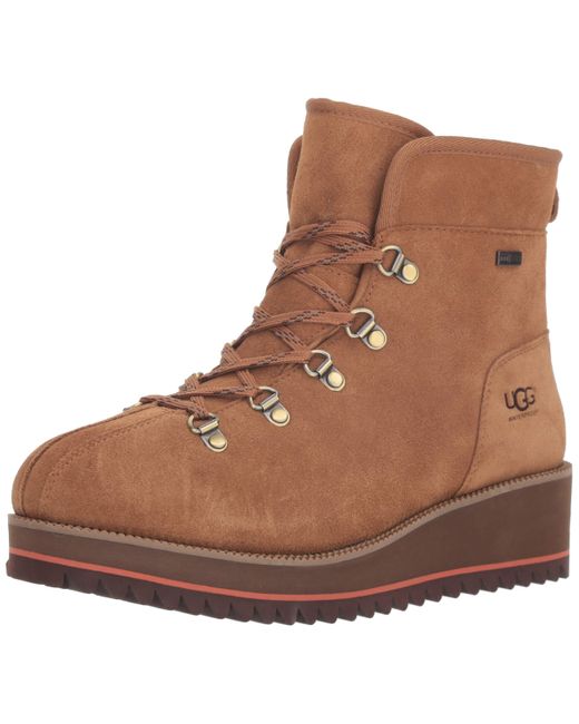 UGG Rubber W Birch Lace-up Boot Snow in Chestnut (Brown) - Save 17% - Lyst