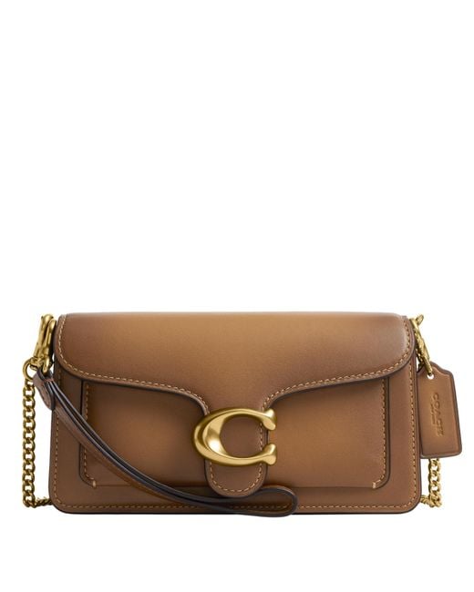 COACH Brown Tabby 19 Shoulder Bag With Burnishing