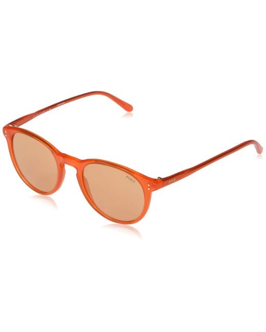 Polo Ralph Lauren Ph4110 Round Sunglasses in Orange for Men - Save 9% - Lyst