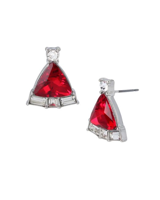 Betsey Johnson Red Santa Hat Stud Earrings