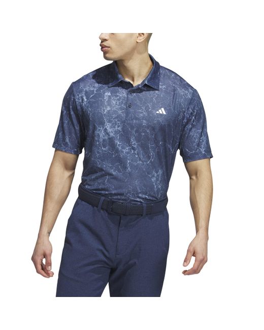 Adidas Blue Ultimate365 Printed Polo Shirt for men
