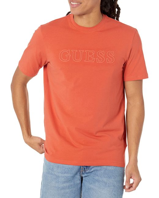 Guess Orange Eco Alphy Tee for men