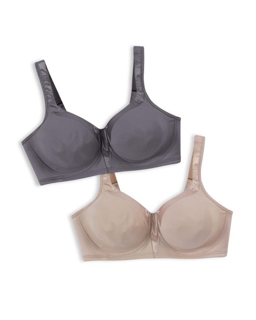 Playtex Gray Womens 18 Hour Silky Soft Smoothing Wireless Us4803 Available With 2-pack Option Bra