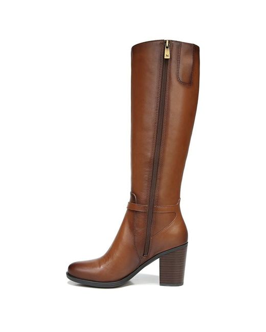 Naturalizer Brown S Kalina Knee High Tall Boots Cider Spice Leather Narrow Calf 6.5 M