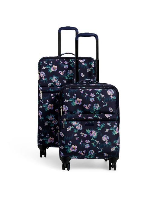 Vera Bradley Blue Softside Rolling Suitcase Luggage