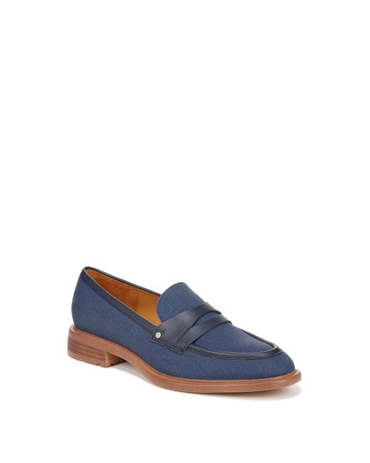 Franco Sarto S Edith Slip On Loafers Navy Blue Fabric 9.5 W