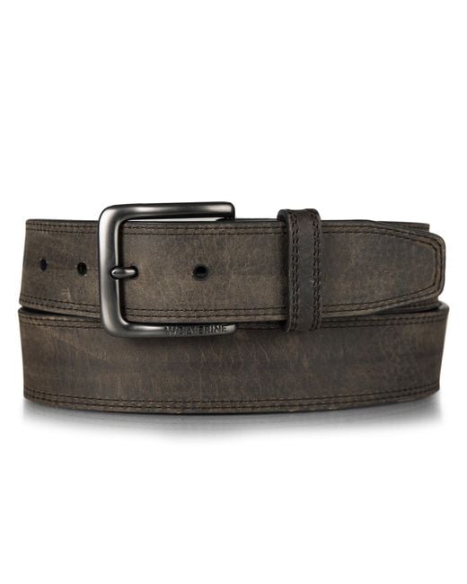 Wolverine Rugged Boot Leather Work Belt in Black for Men | Lyst