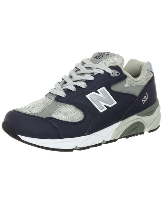 New Balance Rubber 587 V1 Running Shoe in Navy (Blue) for Men | Lyst