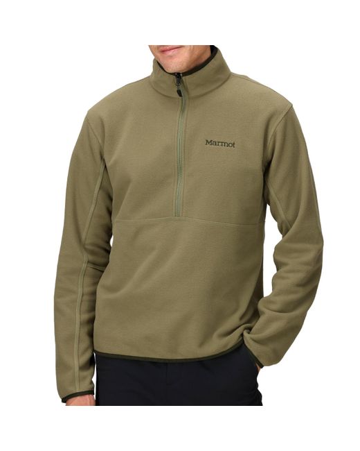 Marmot Green Rocklin 1/2 Zip Fleece Jacket for men