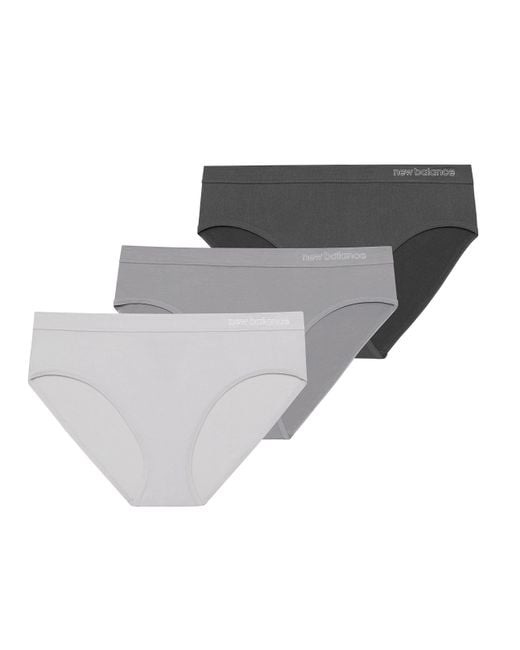 New Balance Gray Ultra Comfort Performance Seamless Hipster Style Underpants