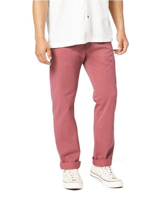 Dockers Straight Fit Ultimate Chino With Smart 360 Flex in Red for Men ...