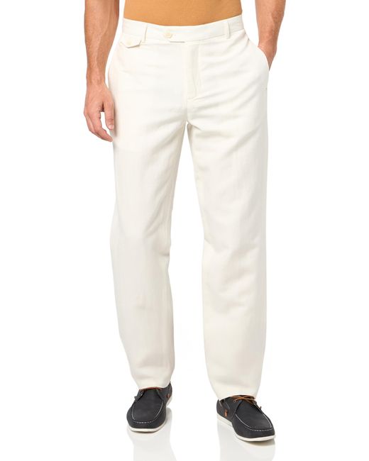 Brooks Brothers Natural Cbt Ml Linen Cotton Pant Plain Regular for men