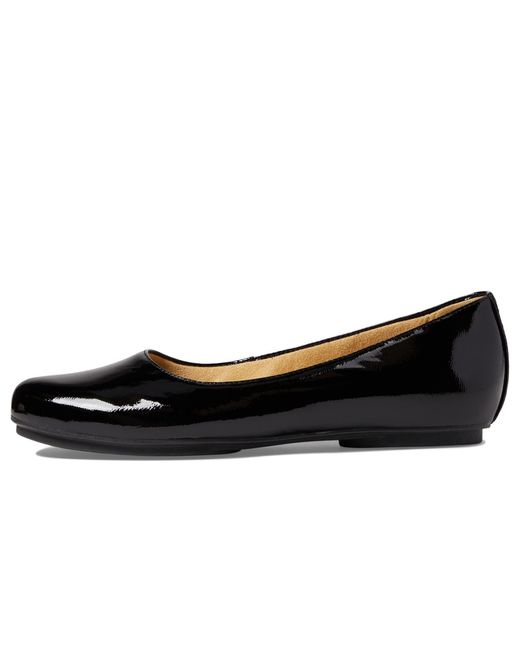 Naturalizer S Maxwell Round Toe Comfortable Classic Slip On Ballet Flats,black Patent Leather,5 Medium