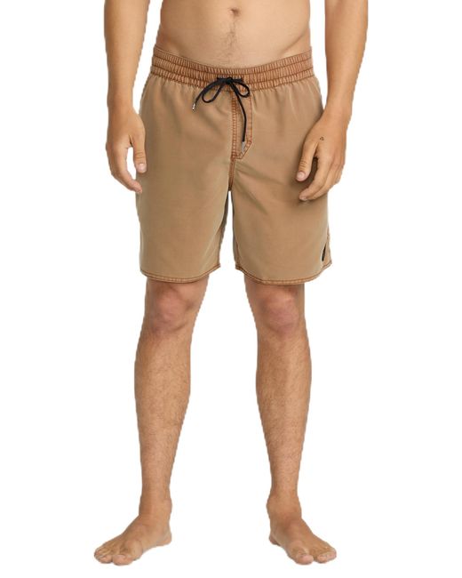 Volcom Natural Standard 17-inch Elastic Waist Surf Swim Trunks for men