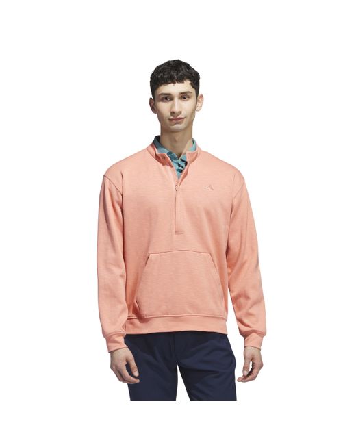 Adidas Pink S Go-to 1/4-zip Pullover for men