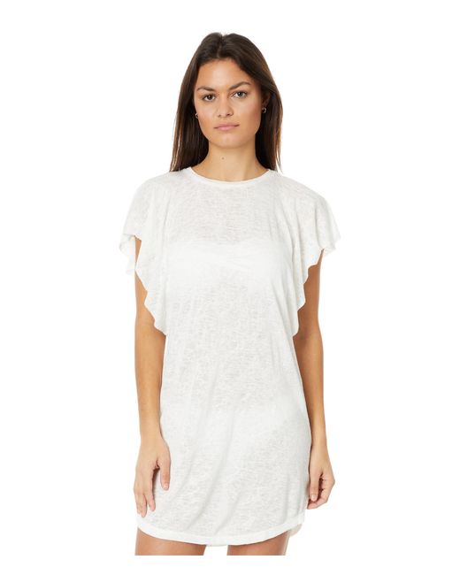 Billabong White Standard Out For Waves Swim Cover-up