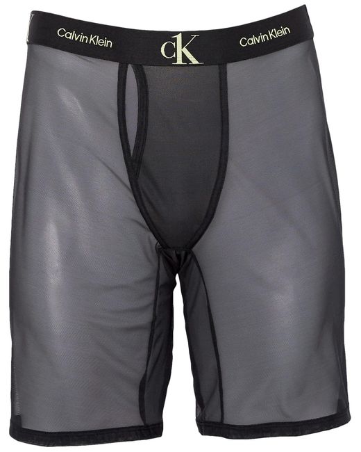 Calvin Klein Ck One Mesh Long Leg Boxer Brief in Gray Lyst