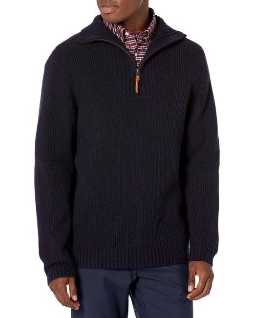 Pendleton Blue Merino 1/4 Zip Sweater for men