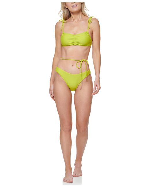 Tommy Hilfiger Yellow Cheeky Comfortable High Leg Bikini Bottom