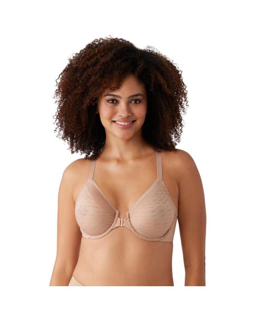 Wacoal Brown Elevated Allure Seamless Front-close Underwire Bra