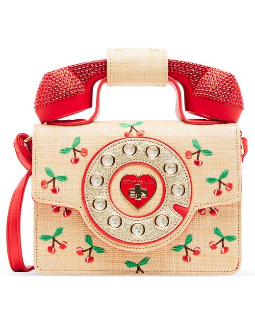 Betsey Johnson Red Cherry On Top Phone Bag