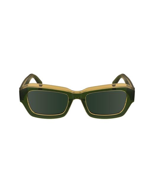 Calvin Klein Green Jeans Ckj24608s Rectangular Sunglasses