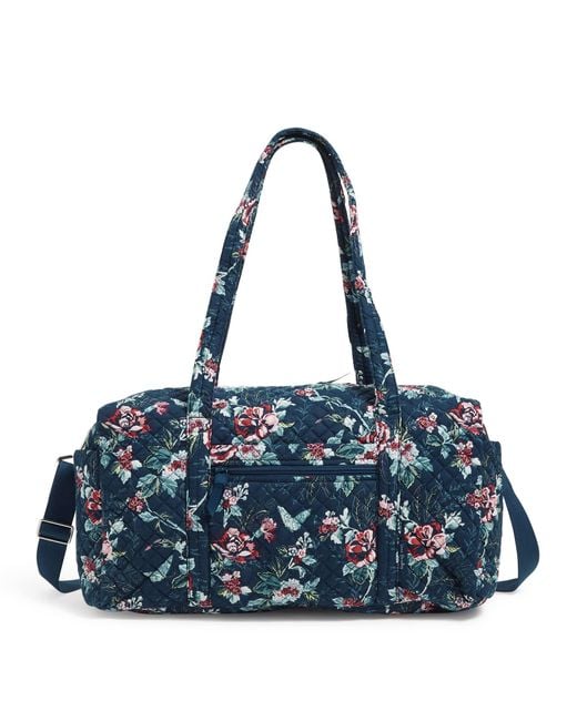 Vera Bradley Cotton Medium Travel Duffel Bag in Blue Lyst