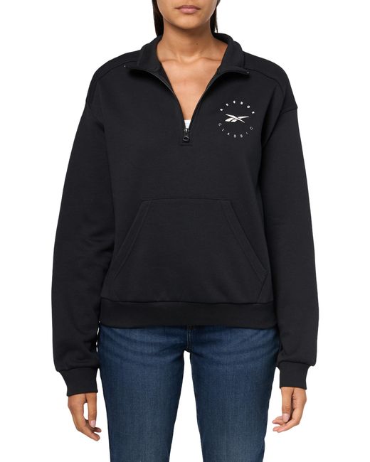Reebok Black Id Energy Fleece Midlayer Sweatshirt