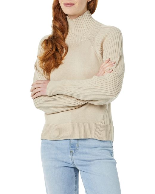 Amazon Essentials Natural Ultra-soft Oversized Cropped Cocoon Sweater