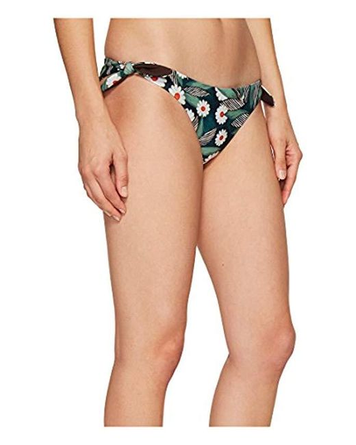 Lepel Daisy Print Mid Rise Tie Side Bikini Brief Fully Lined Bottoms
