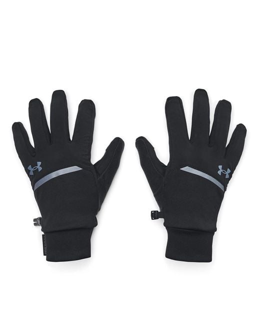 Under Armour Black Storm Fleece Run Gloves / / Reflective for men