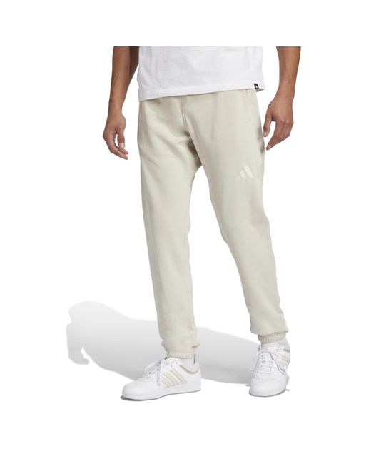 Adidas Gray All Szn Fleece Tapered Pants for men
