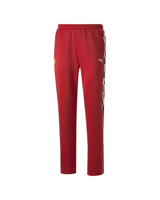 PUMA Scuderia Ferrari Race Mt7 Track Pants in Red for Men Lyst UK
