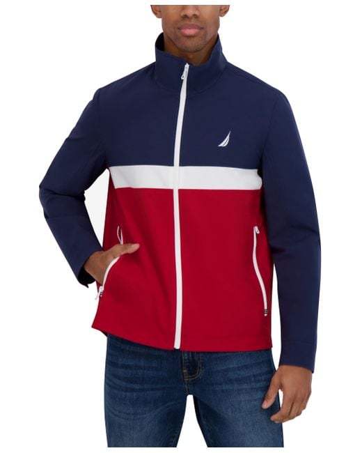 Nautica Men's Blue Lightweight Sailing Jacket – Waterproof