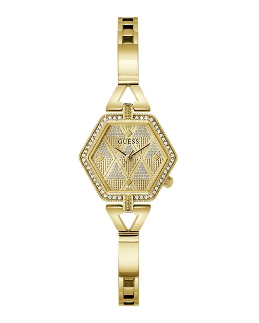Guess Metallic Gold-tone G-link Champagne Dial Gold-tone