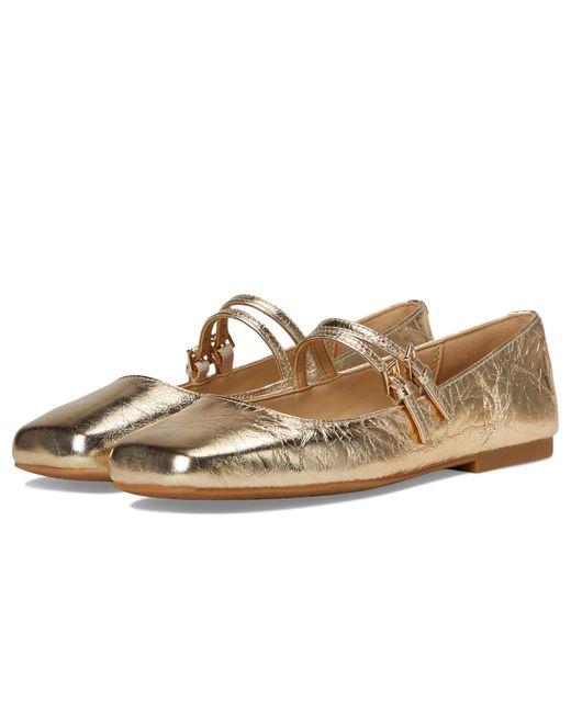 Michael Kors Metallic S Matilda Flex Ballet Pale Gold 7.5 Medium