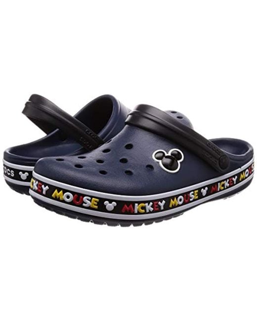 Crocs™ Rubber Unisex Adults' Crocband Mickey Iii Clog in Blue - Save 31 ...