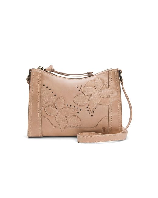 Frye Leather Melissa Studded Floral Zip Crossbody in Pink Lyst
