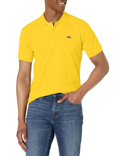 Lacoste Blue L1212 Classic Short Sleeve Pique Polo Shirt for men