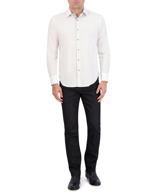 Robert Graham White Wayfarer Long-sleeve Button-down Shirt for men