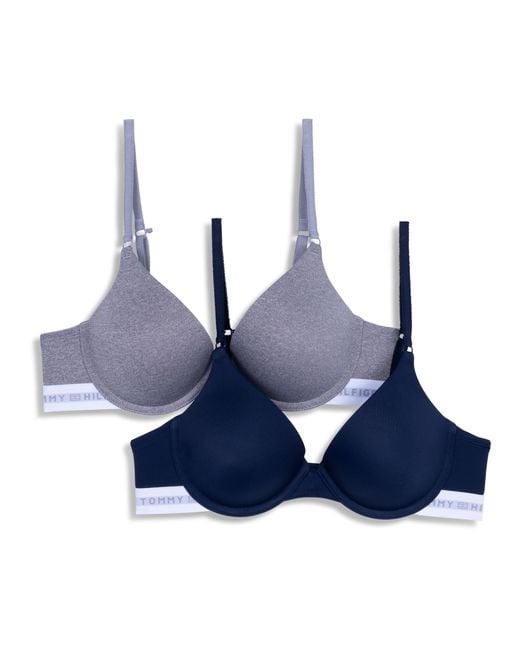 Tommy Hilfiger Blue Micro Push Up Bra 2-pack