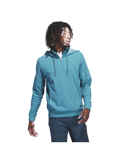 Adidas Blue Go-to Quarter Zip Hoodie for men