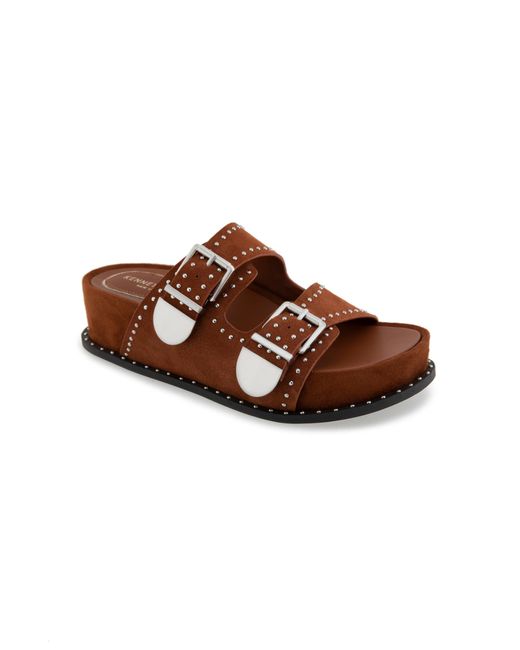 Kenneth Cole Brown Gradie Flat Sandal