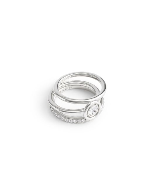 COACH White Halo Stackable Ring Set
